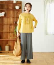 NHLGF28250 GIANNI LO GIUDICE(小さいサイズ)(メゾン ドゥ サンク) [リバーシブル]裏コットン幾何プリントパンツ ブルー系