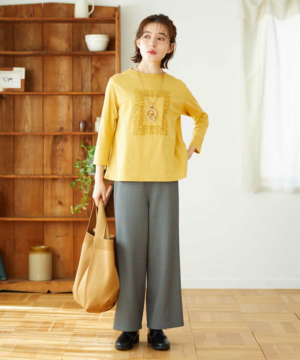 NHLGF28250 GIANNI LO GIUDICE(小さいサイズ)(メゾン ドゥ サンク) [リバーシブル]裏コットン幾何プリントパンツ ブルー系