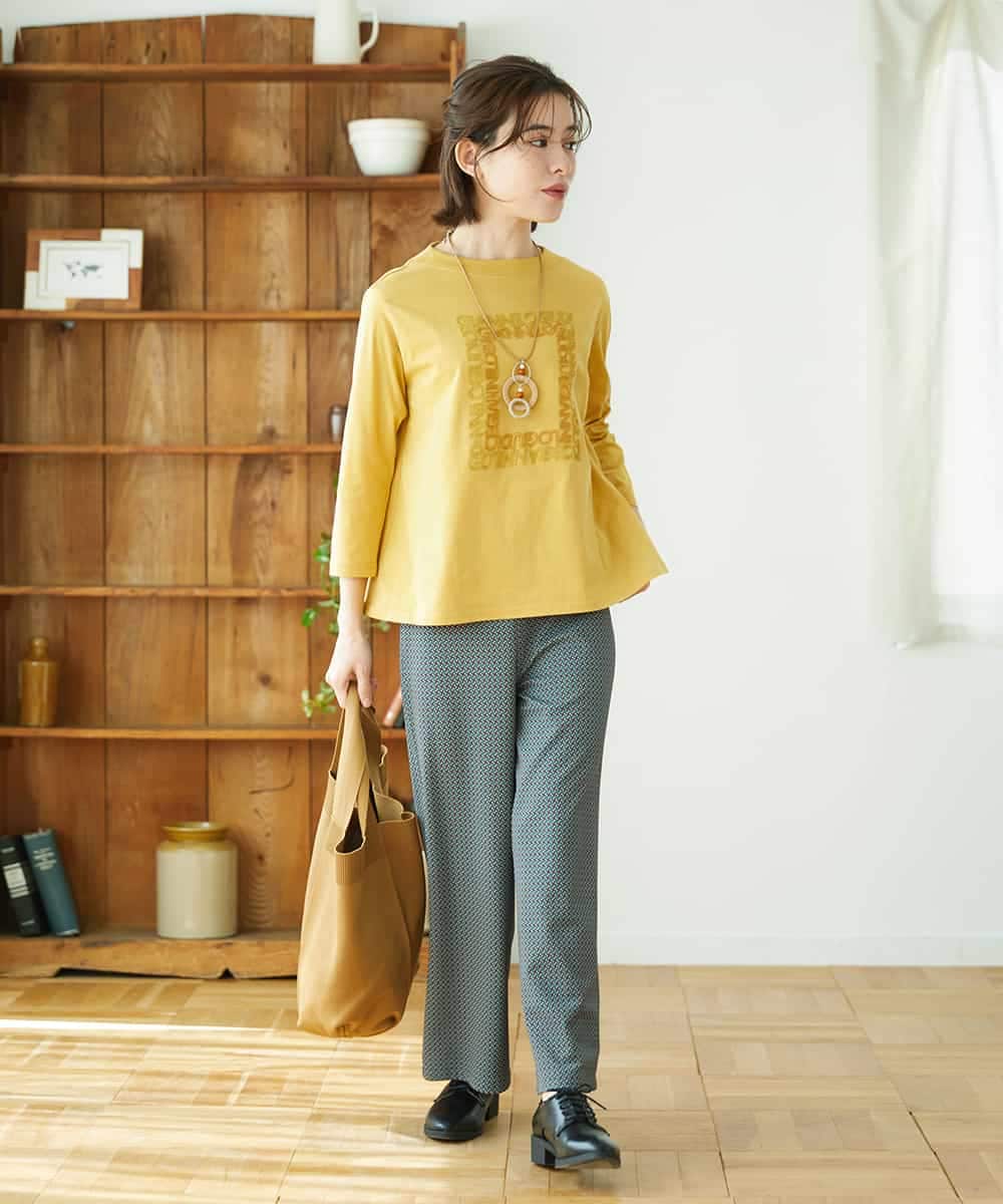 NHLGF28250 GIANNI LO GIUDICE(小さいサイズ)(メゾン ドゥ サンク) [リバーシブル]裏コットン幾何プリントパンツ ブルー系