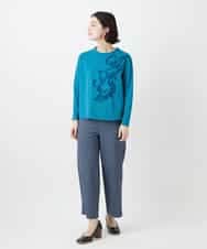 NHLGF28250 GIANNI LO GIUDICE(小さいサイズ)(メゾン ドゥ サンク) [リバーシブル]裏コットン幾何プリントパンツ ブルー系