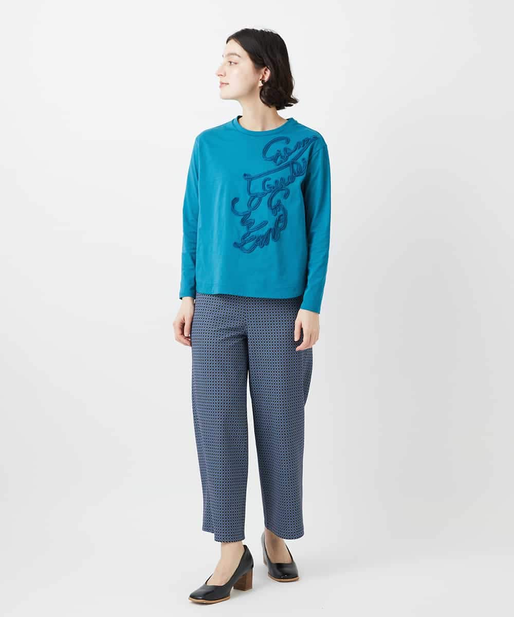 NHLGF28250 GIANNI LO GIUDICE(小さいサイズ)(メゾン ドゥ サンク) [リバーシブル]裏コットン幾何プリントパンツ ブルー系