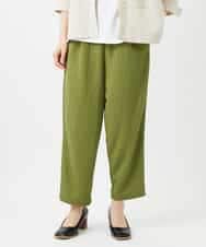 NHLGF39180 GIANNI LO GIUDICE(小さいサイズ)(メゾン ドゥ サンク) [日本製]ナチュラルスムースパンツ グリーン