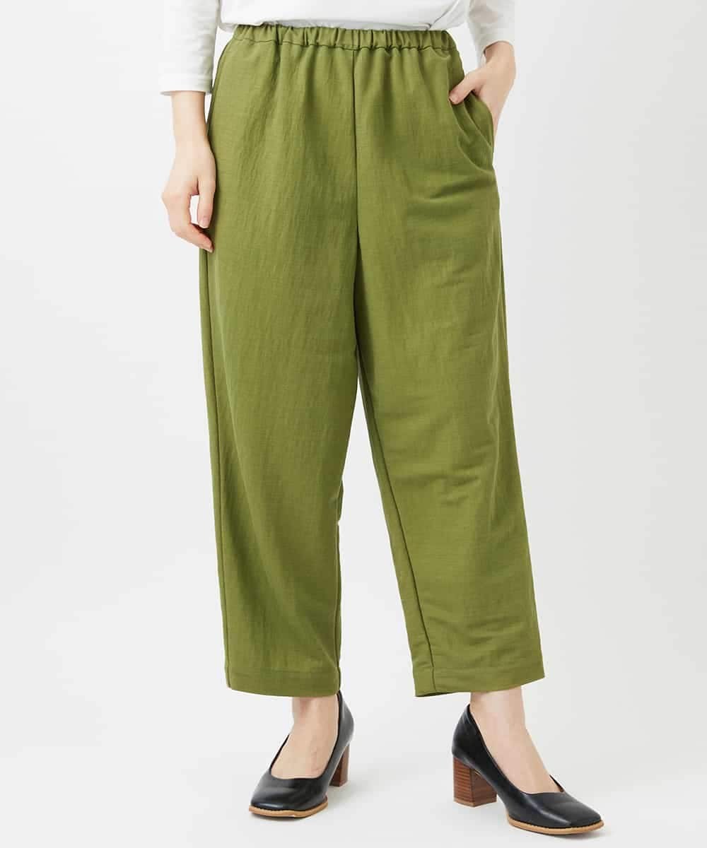 NHLGF39180 GIANNI LO GIUDICE(小さいサイズ)(メゾン ドゥ サンク) [日本製]ナチュラルスムースパンツ グリーン