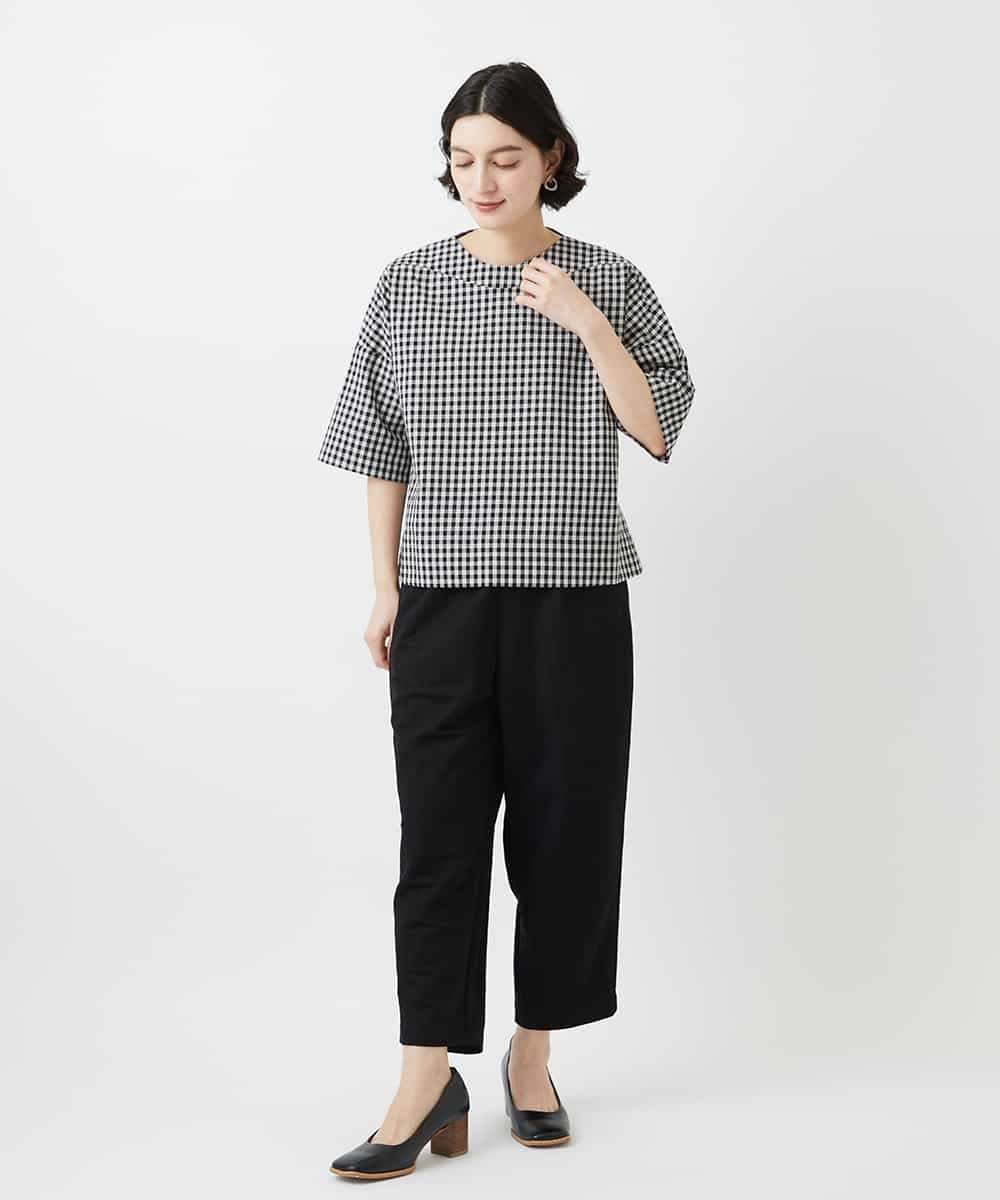 NHLGF39180 GIANNI LO GIUDICE(小さいサイズ)(メゾン ドゥ サンク) [日本製]ナチュラルスムースパンツ グリーン