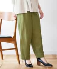 NHLGF39180 GIANNI LO GIUDICE(小さいサイズ)(メゾン ドゥ サンク) [日本製]ナチュラルスムースパンツ グリーン