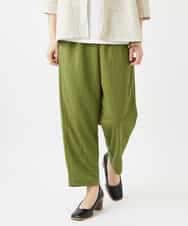 NHLGF39180 GIANNI LO GIUDICE(小さいサイズ)(メゾン ドゥ サンク) [日本製]ナチュラルスムースパンツ グリーン