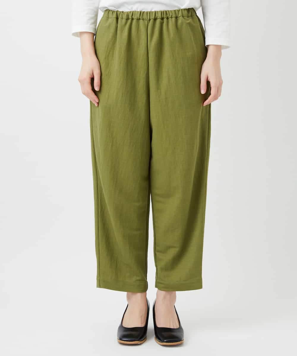 NHLGF39180 GIANNI LO GIUDICE(小さいサイズ)(メゾン ドゥ サンク) [日本製]ナチュラルスムースパンツ グリーン