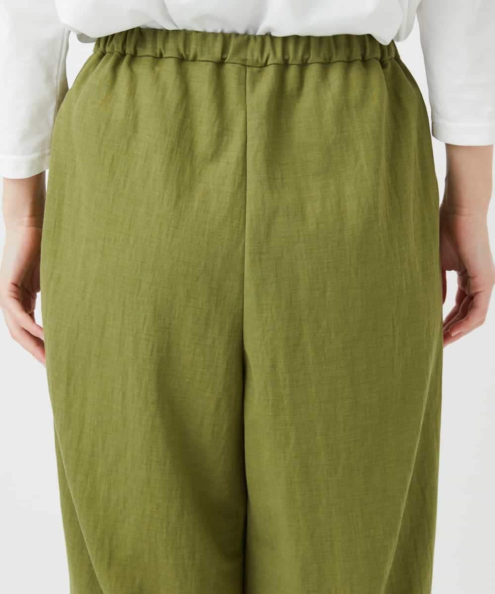 NHLGF39180 GIANNI LO GIUDICE(小さいサイズ)(メゾン ドゥ サンク) [日本製]ナチュラルスムースパンツ グリーン