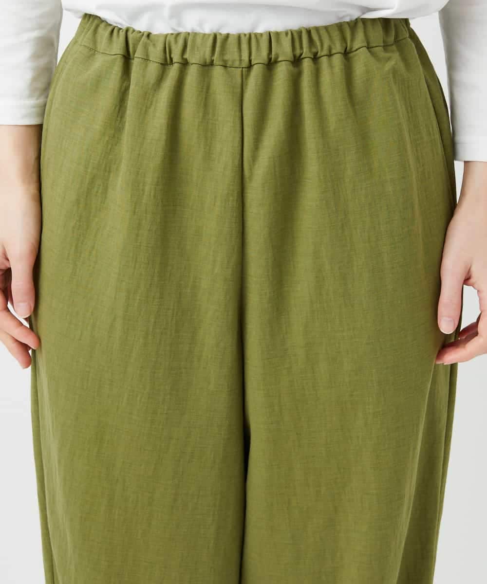 NHLGF39180 GIANNI LO GIUDICE(小さいサイズ)(メゾン ドゥ サンク) [日本製]ナチュラルスムースパンツ グリーン