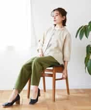 NHLGF39180 GIANNI LO GIUDICE(小さいサイズ)(メゾン ドゥ サンク) [日本製]ナチュラルスムースパンツ グリーン