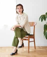 NHLGF39180 GIANNI LO GIUDICE(小さいサイズ)(メゾン ドゥ サンク) [日本製]ナチュラルスムースパンツ グリーン