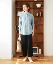 NHLGF39180 GIANNI LO GIUDICE(小さいサイズ)(メゾン ドゥ サンク) [日本製]ナチュラルスムースパンツ グリーン