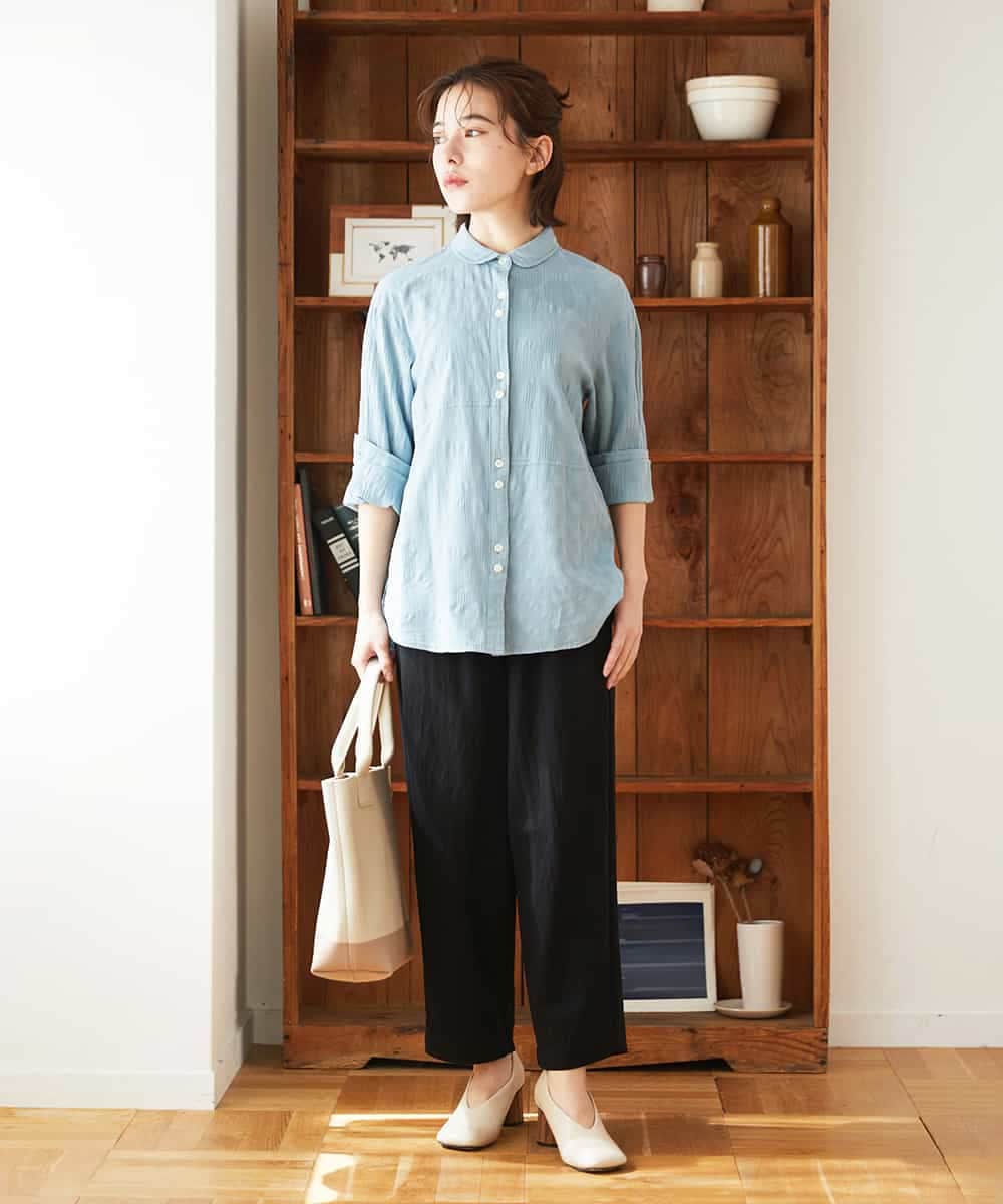 NHLGF39180 GIANNI LO GIUDICE(小さいサイズ)(メゾン ドゥ サンク) [日本製]ナチュラルスムースパンツ グリーン