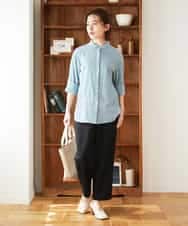 NHLGF39180 GIANNI LO GIUDICE(小さいサイズ)(メゾン ドゥ サンク) [日本製]ナチュラルスムースパンツ グリーン