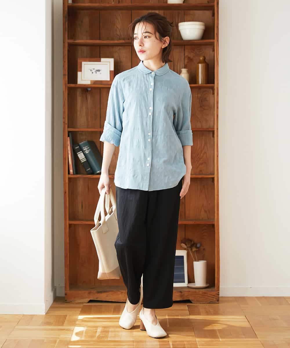 NHLGF39180 GIANNI LO GIUDICE(小さいサイズ)(メゾン ドゥ サンク) [日本製]ナチュラルスムースパンツ グリーン