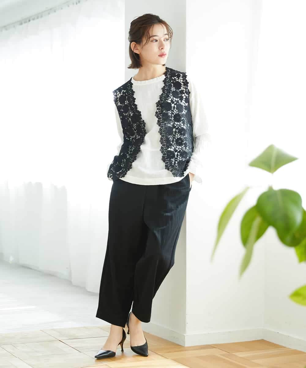 NHLGF39180 GIANNI LO GIUDICE(小さいサイズ)(メゾン ドゥ サンク) [日本製]ナチュラルスムースパンツ グリーン