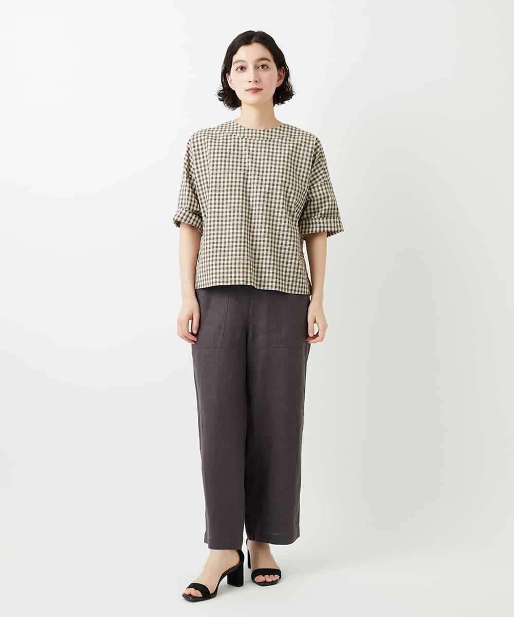 NHLGF39180 GIANNI LO GIUDICE(小さいサイズ)(メゾン ドゥ サンク) [日本製]ナチュラルスムースパンツ グリーン