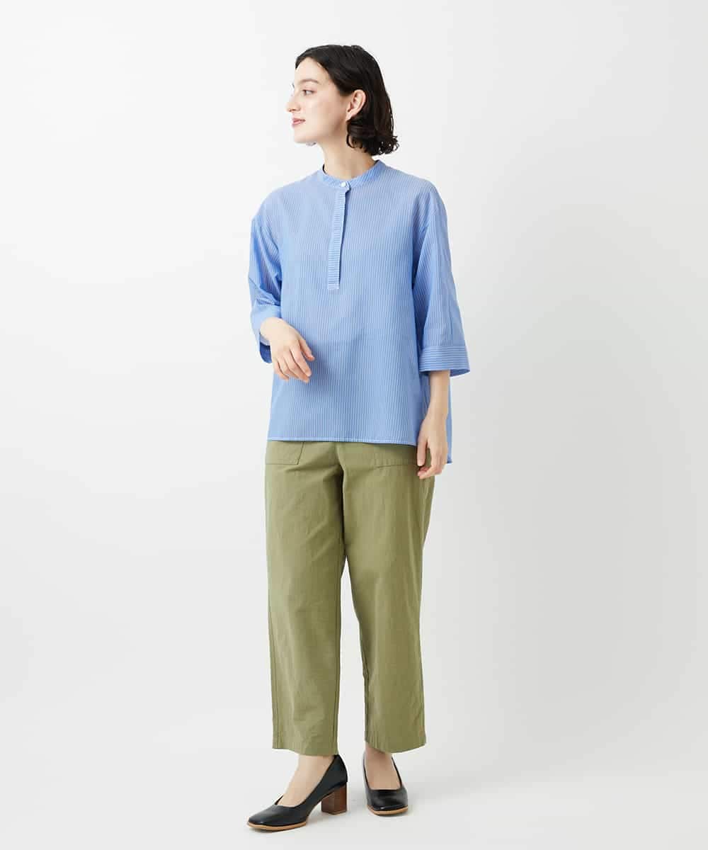 NHLGF39180 GIANNI LO GIUDICE(小さいサイズ)(メゾン ドゥ サンク) [日本製]ナチュラルスムースパンツ グリーン