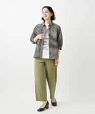 NHLGF39180 GIANNI LO GIUDICE(小さいサイズ)(メゾン ドゥ サンク) [日本製]ナチュラルスムースパンツ グリーン