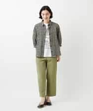 NHLGF39180 GIANNI LO GIUDICE(小さいサイズ)(メゾン ドゥ サンク) [日本製]ナチュラルスムースパンツ グリーン