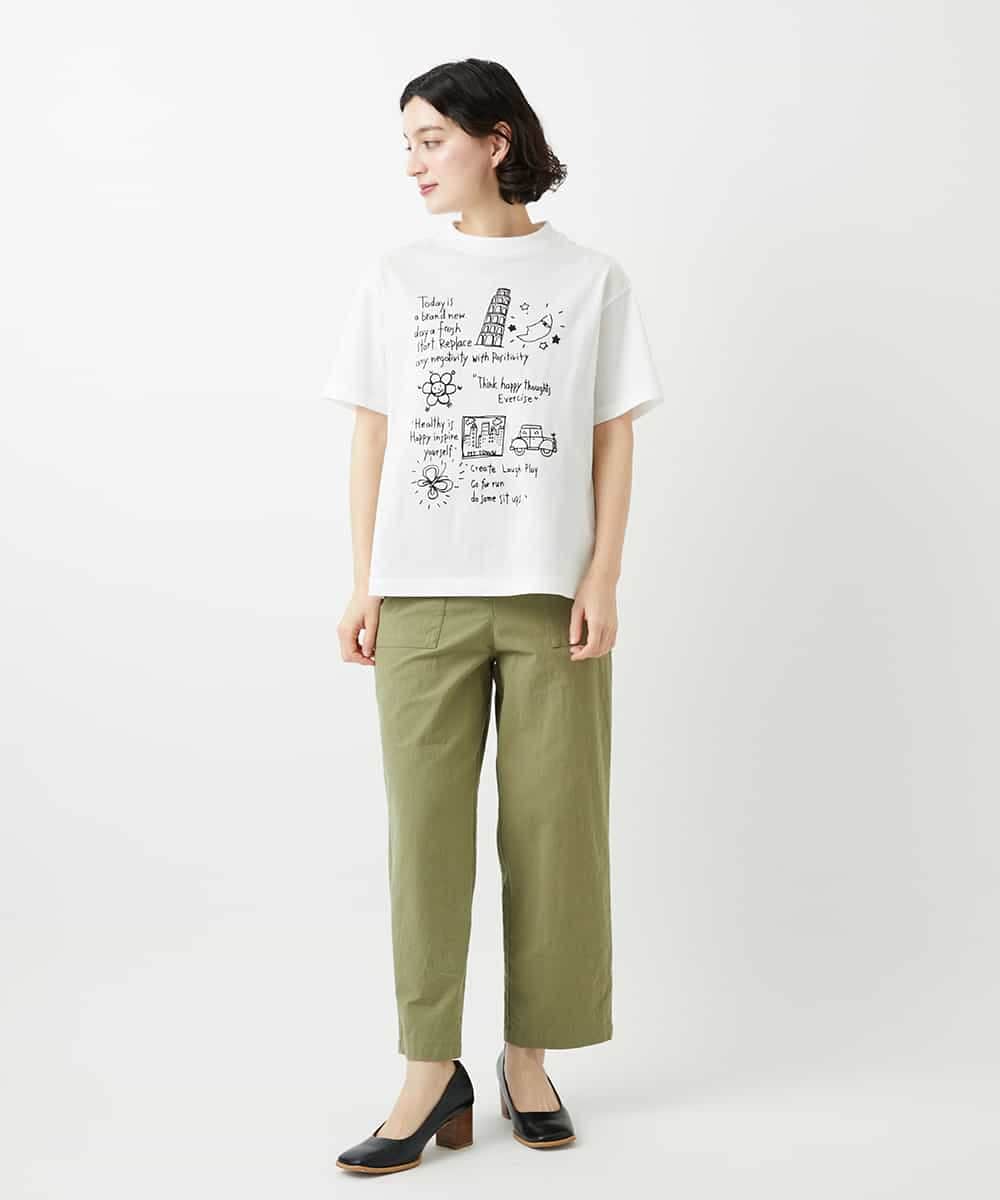 NHLGF39180 GIANNI LO GIUDICE(小さいサイズ)(メゾン ドゥ サンク) [日本製]ナチュラルスムースパンツ グリーン