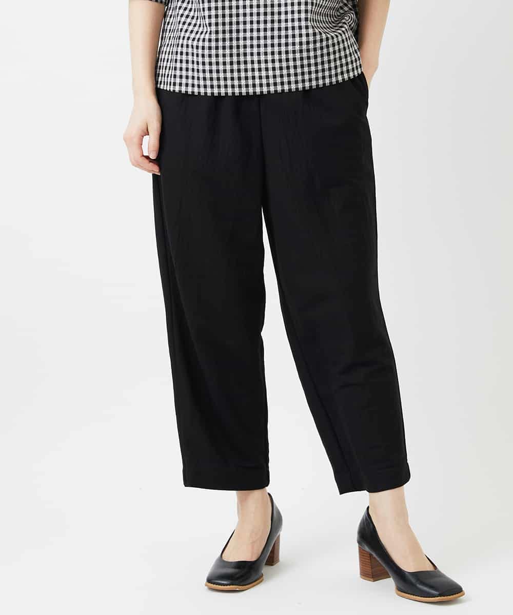 NHLGF39180 GIANNI LO GIUDICE(小さいサイズ)(メゾン ドゥ サンク) [日本製]ナチュラルスムースパンツ ブラック