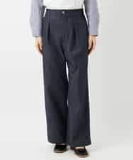 NHLGF85270 GIANNI LO GIUDICE(小さいサイズ)(メゾン ドゥ サンク) [セットアップ対応]デニムライクセミワイドパンツ ネイビー