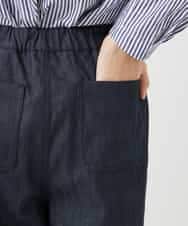 NHLGF85270 GIANNI LO GIUDICE(小さいサイズ)(メゾン ドゥ サンク) [セットアップ対応]デニムライクセミワイドパンツ ネイビー