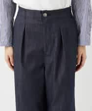 NHLGF85270 GIANNI LO GIUDICE(小さいサイズ)(メゾン ドゥ サンク) [セットアップ対応]デニムライクセミワイドパンツ ネイビー