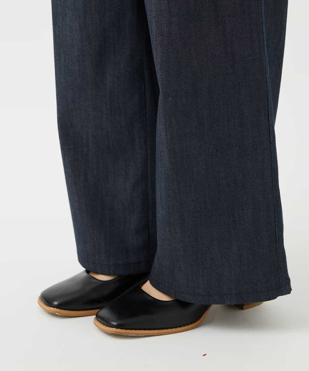 NHLGF85270 GIANNI LO GIUDICE(小さいサイズ)(メゾン ドゥ サンク) [セットアップ対応]デニムライクセミワイドパンツ ネイビー