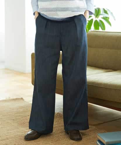 NHLGF85270  [セットアップ対応]デニムライクセミワイドパンツ