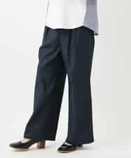 NHLGF85270 GIANNI LO GIUDICE(小さいサイズ)(メゾン ドゥ サンク) [セットアップ対応]デニムライクセミワイドパンツ ネイビー