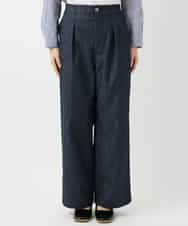 NHLGF85270 GIANNI LO GIUDICE(小さいサイズ)(メゾン ドゥ サンク) [セットアップ対応]デニムライクセミワイドパンツ ネイビー