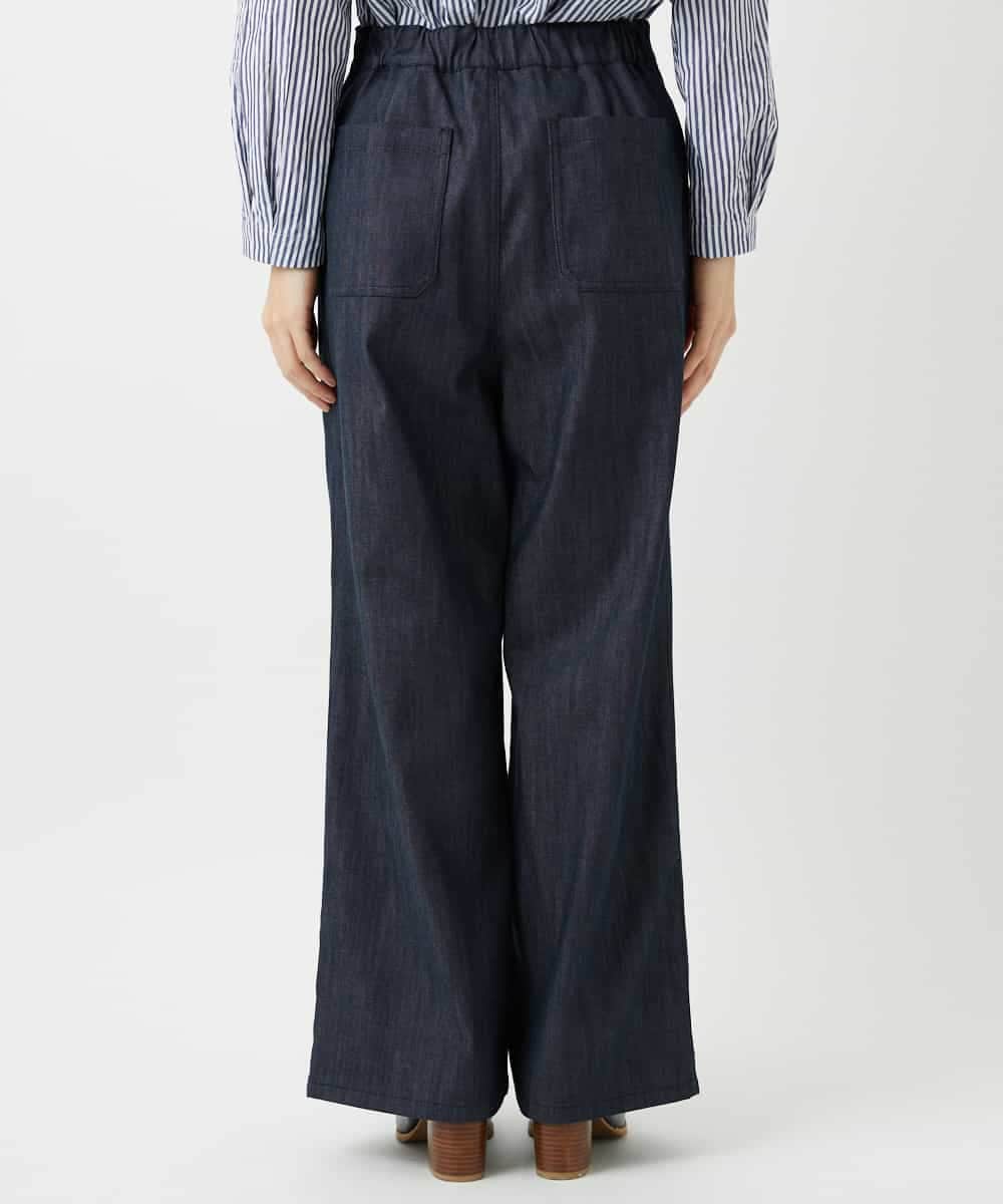 NHLGF85270 GIANNI LO GIUDICE(小さいサイズ)(メゾン ドゥ サンク) [セットアップ対応]デニムライクセミワイドパンツ ネイビー