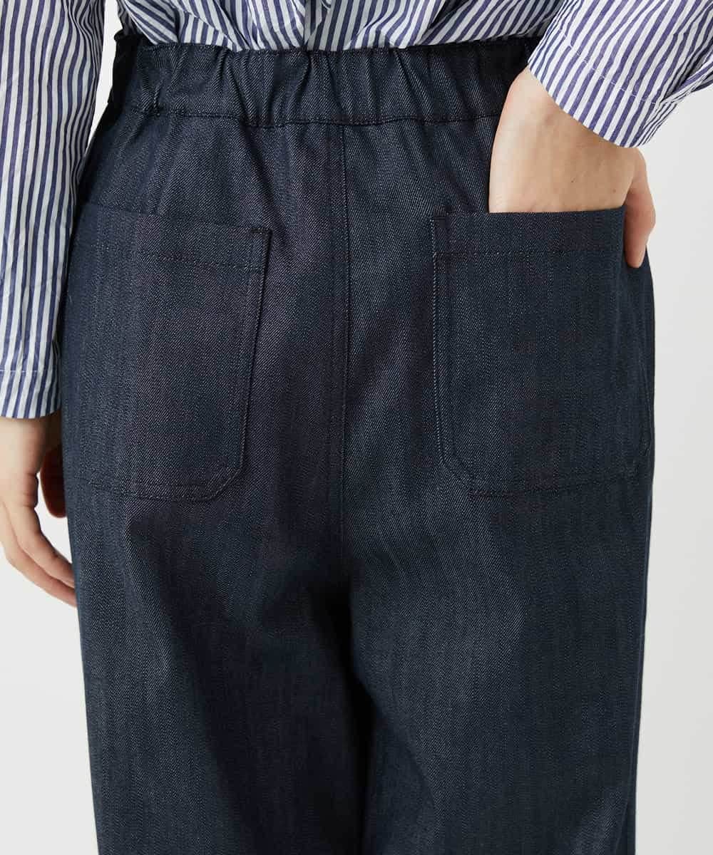 NHLGF85270 GIANNI LO GIUDICE(小さいサイズ)(メゾン ドゥ サンク) [セットアップ対応]デニムライクセミワイドパンツ ネイビー