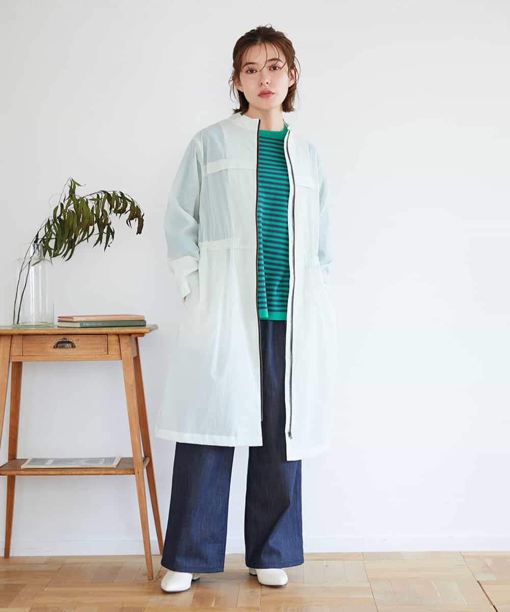 NHLGF85270 GIANNI LO GIUDICE(小さいサイズ)(メゾン ドゥ サンク) [セットアップ対応]デニムライクセミワイドパンツ ネイビー