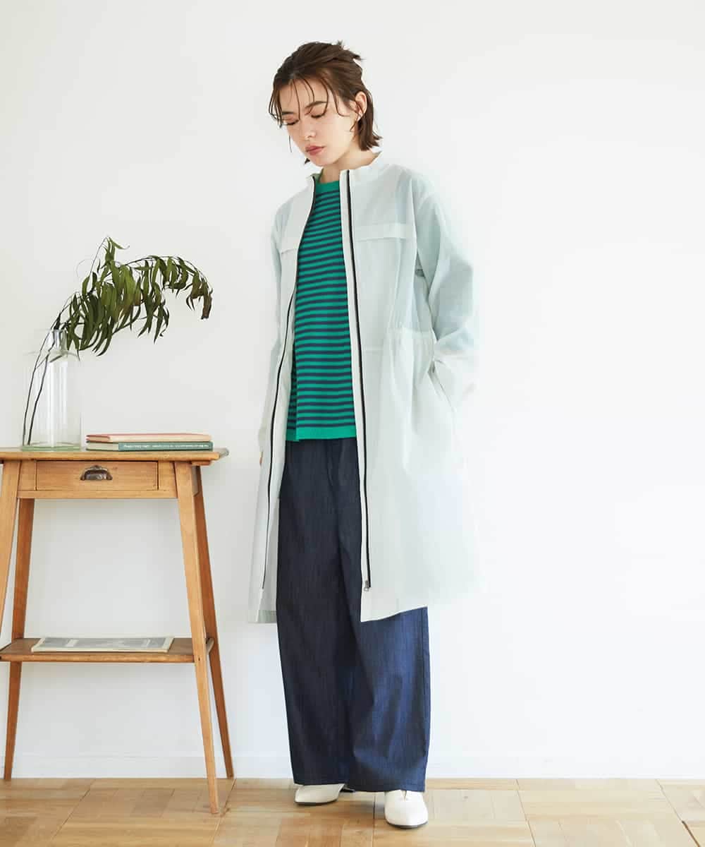 NHLGF85270 GIANNI LO GIUDICE(小さいサイズ)(メゾン ドゥ サンク) [セットアップ対応]デニムライクセミワイドパンツ ネイビー