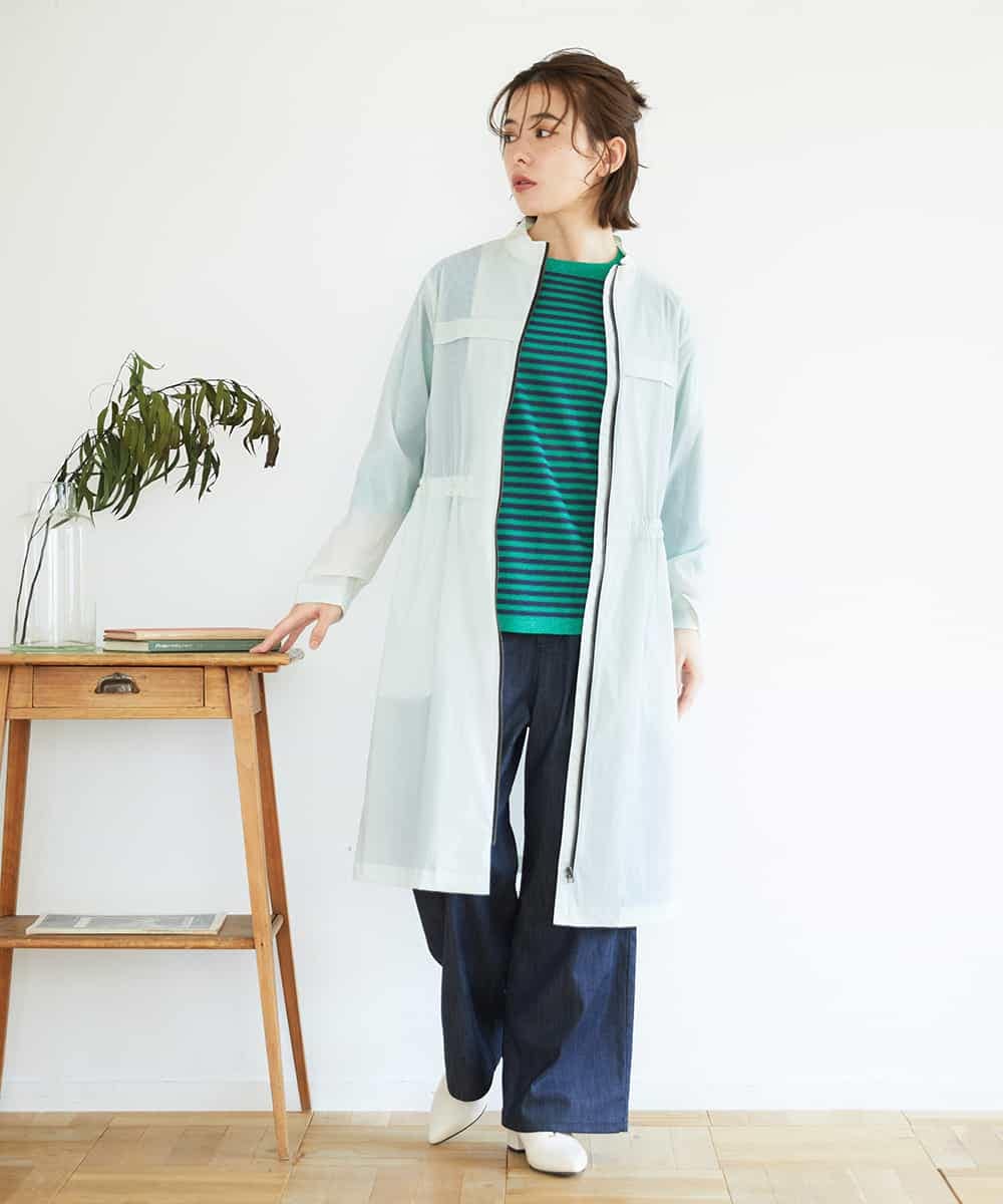 NHLGF85270 GIANNI LO GIUDICE(小さいサイズ)(メゾン ドゥ サンク) [セットアップ対応]デニムライクセミワイドパンツ ネイビー