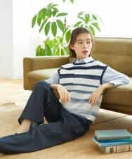 NHLGF85270 GIANNI LO GIUDICE(小さいサイズ)(メゾン ドゥ サンク) [セットアップ対応]デニムライクセミワイドパンツ ネイビー