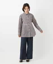 NHLGF85270 GIANNI LO GIUDICE(小さいサイズ)(メゾン ドゥ サンク) [セットアップ対応]デニムライクセミワイドパンツ ネイビー