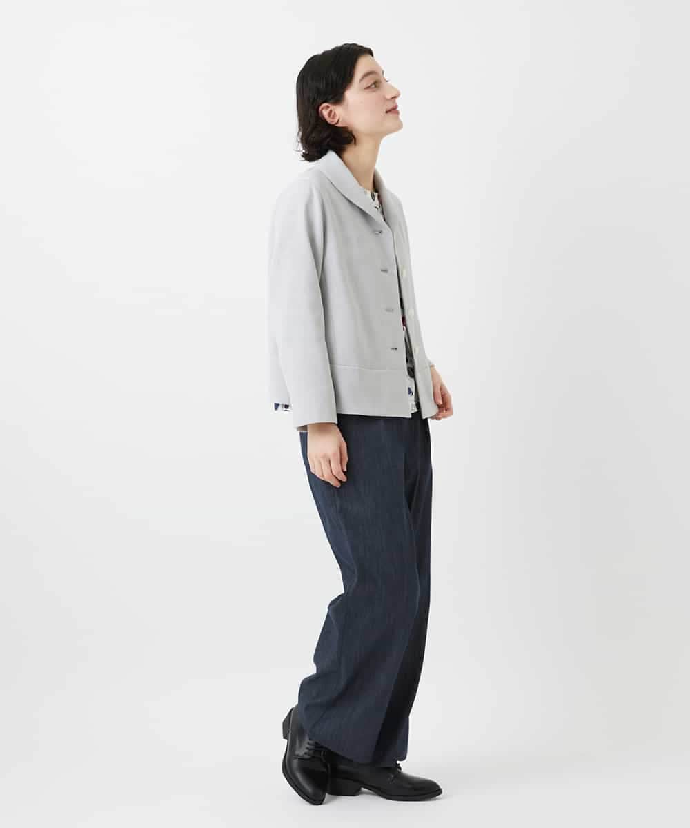 NHLGF85270 GIANNI LO GIUDICE(小さいサイズ)(メゾン ドゥ サンク) [セットアップ対応]デニムライクセミワイドパンツ ネイビー