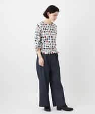 NHLGF85270 GIANNI LO GIUDICE(小さいサイズ)(メゾン ドゥ サンク) [セットアップ対応]デニムライクセミワイドパンツ ネイビー