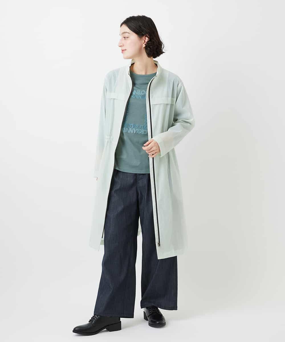 NHLGF85270 GIANNI LO GIUDICE(小さいサイズ)(メゾン ドゥ サンク) [セットアップ対応]デニムライクセミワイドパンツ ネイビー