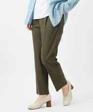 NHLGF87190 GIANNI LO GIUDICE(小さいサイズ)(メゾン ドゥ サンク) コットンリネンテーパードパンツ カーキ