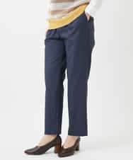 NHLGF87190 GIANNI LO GIUDICE(小さいサイズ)(メゾン ドゥ サンク) コットンリネンテーパードパンツ ネイビー