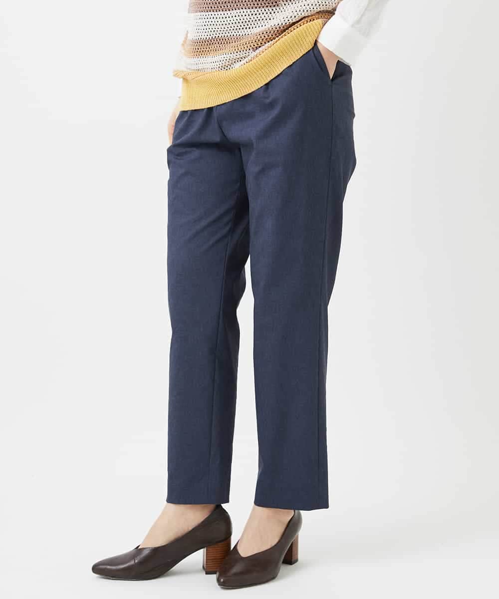 NHLGF87190 GIANNI LO GIUDICE(小さいサイズ)(メゾン ドゥ サンク) コットンリネンテーパードパンツ ネイビー