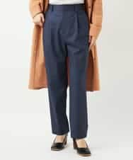 NHLGF87190 GIANNI LO GIUDICE(小さいサイズ)(メゾン ドゥ サンク) コットンリネンテーパードパンツ ネイビー