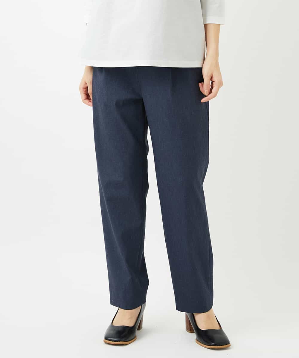 NHLGF87190 GIANNI LO GIUDICE(小さいサイズ)(メゾン ドゥ サンク) コットンリネンテーパードパンツ ネイビー