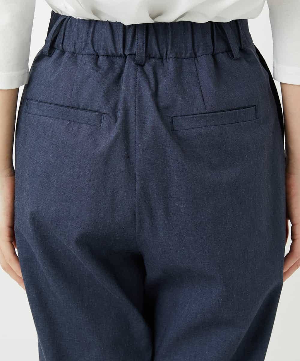 NHLGF87190 GIANNI LO GIUDICE(小さいサイズ)(メゾン ドゥ サンク) コットンリネンテーパードパンツ ネイビー