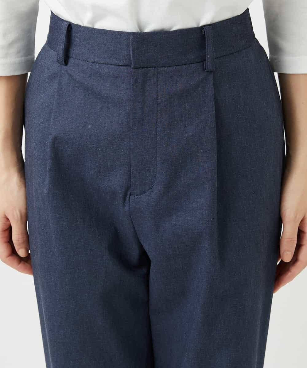 NHLGF87190 GIANNI LO GIUDICE(小さいサイズ)(メゾン ドゥ サンク) コットンリネンテーパードパンツ ネイビー